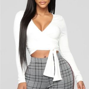 Crossing Paths Top - Ivory